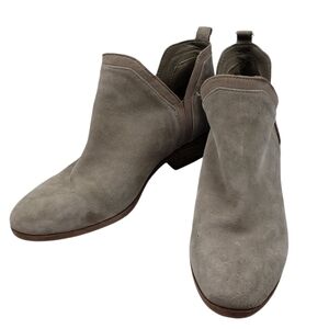 Sam Edelman Light Brown Suede Ankle Boots Booties Size 8.5 Low Heel
